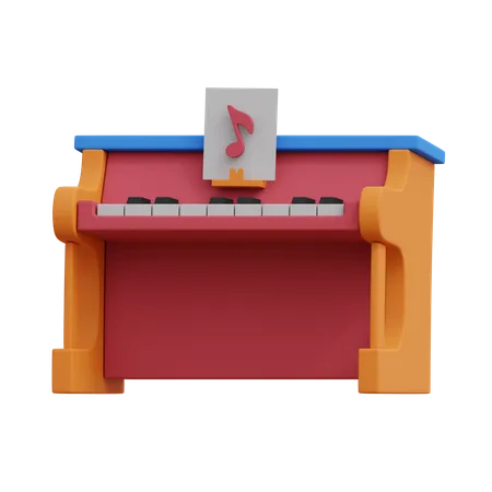 Music Piano 3D Illustration