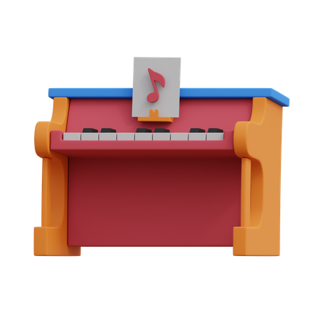 Music Piano  3D Illustration