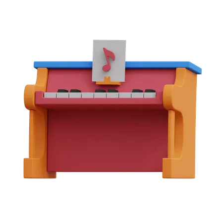 Music Piano  3D Illustration