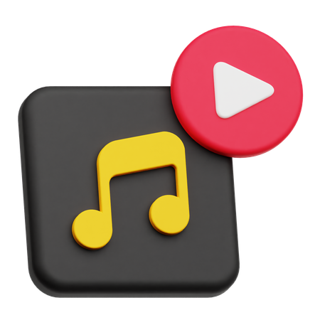音楽再生  3D Icon