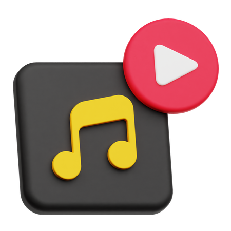 Music Play  3D Icon