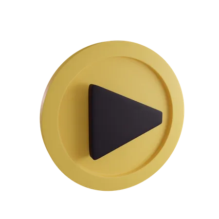 Music Play Button 3 D Icon Contains PNG BLEND And OBJ Files 3D Illustration