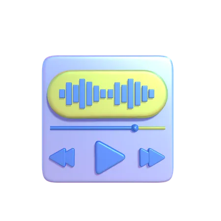 The 3 D Music Player Icon Is A Vibrant And Dynamic Representation Of Audio Playback 3D Icon