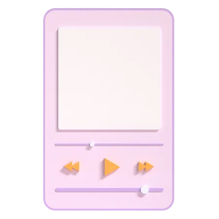Music Player Illustration In 3 D Design 3D Icon