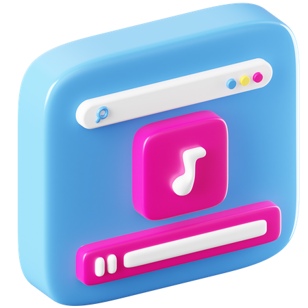 Music Player  3D Icon