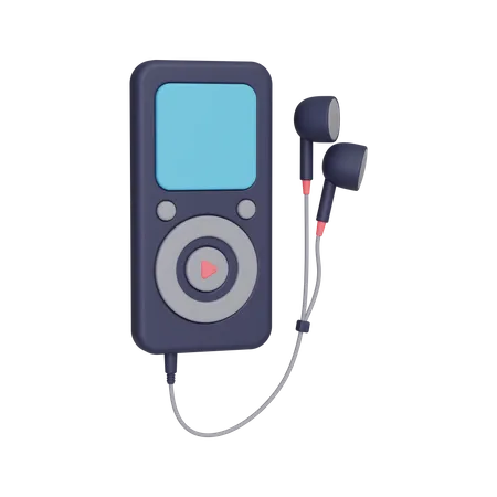 Music Player  3D Illustration