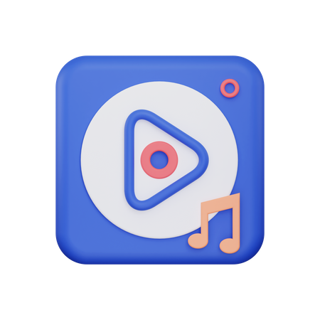 Music Player  3D Illustration