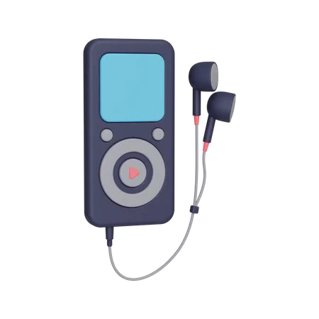Music Player Icon Concept 3D Illustration