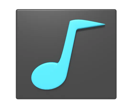 Music Player Button 3D Icon