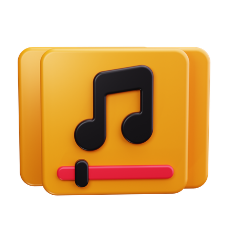 Music Playlist  3D Icon