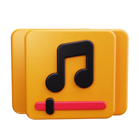 Music Playlist  3D Icon