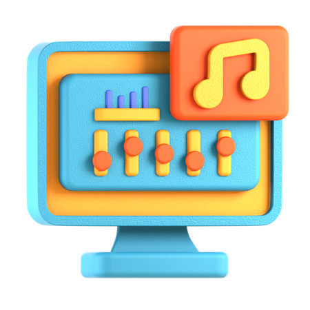 音楽制作  3D Icon