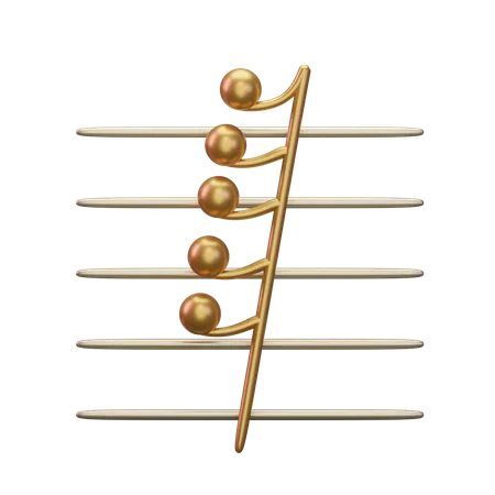 Music Quasihemidemisemiquaver note  3D Icon