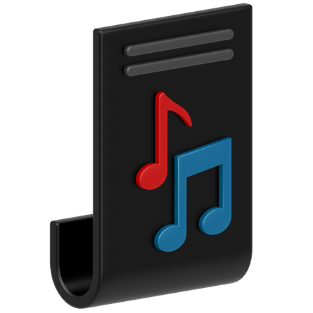 Music Script  3D Icon