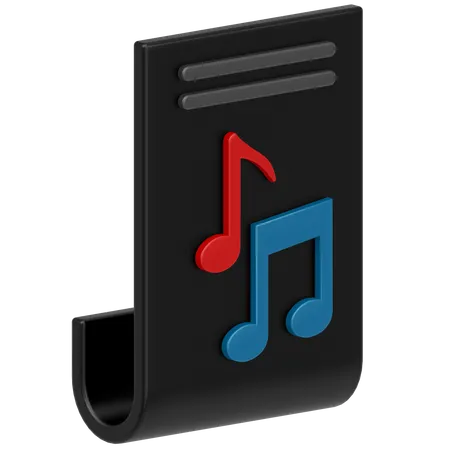 Music Script  3D Icon