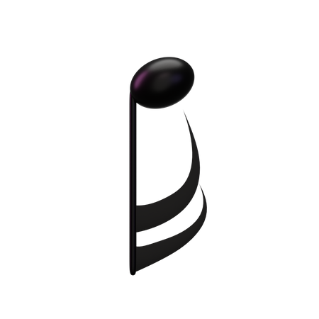 Music Semibreve note  3D Icon