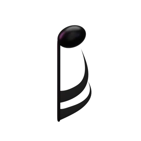 Music Semibreve note  3D Icon