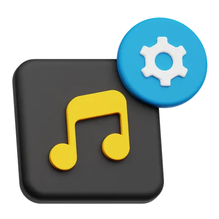 Music Setting  3D Icon