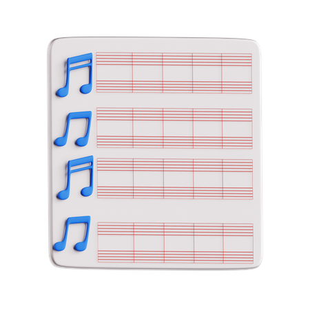 Music Sheet  3D Icon