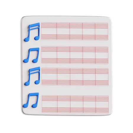 Music Sheet  3D Icon