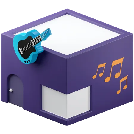 Music shop building  3D Icon