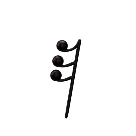 Music Simple time signatures 3D Icon