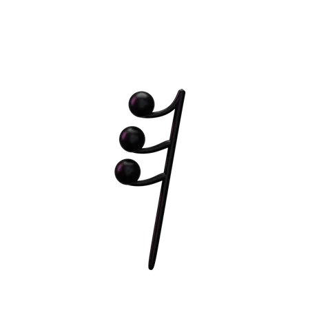 Music Simple time signatures 3D Icon