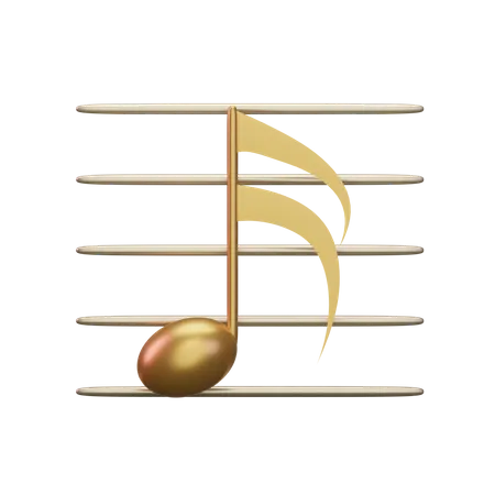 Music Sixteenth note  3D Icon