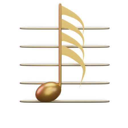 Music Sixty fourth note  3D Icon