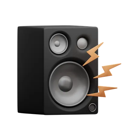3 D Music Icons Illustration Music Speaker 3D Icon