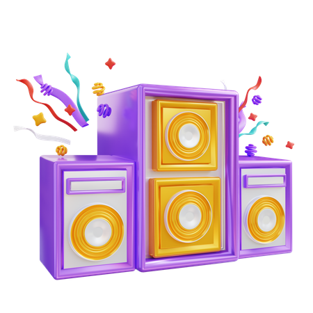 Music System  3D Icon