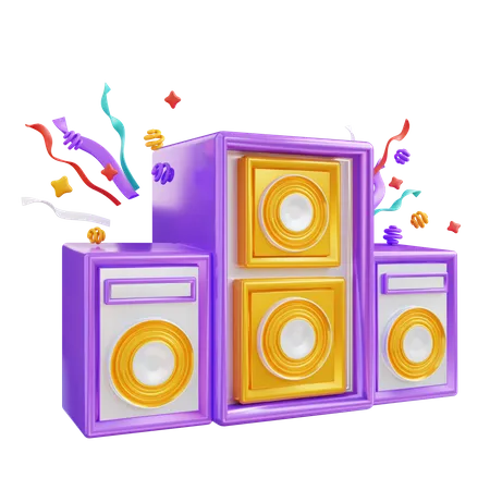 Music System  3D Icon