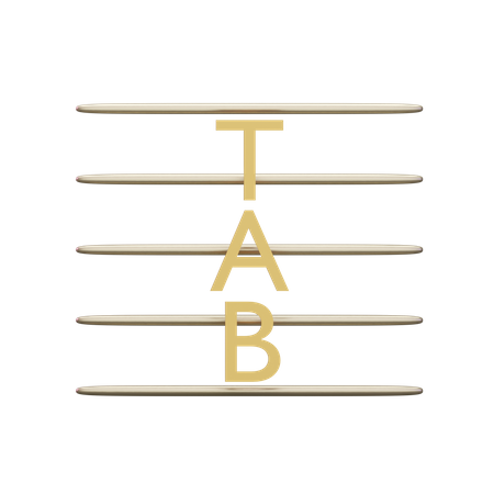 Music Tablature  3D Icon