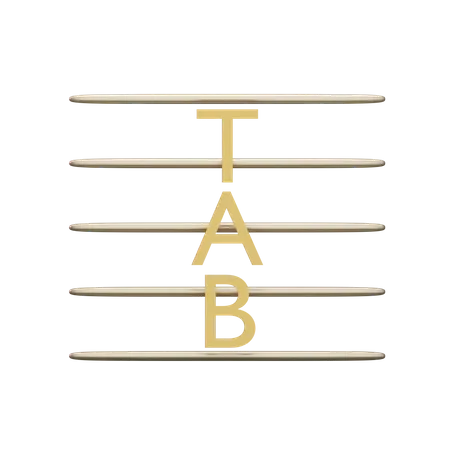 Music Tablature  3D Icon