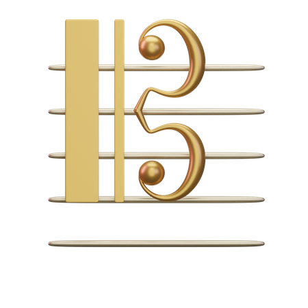 Music Tenor Clef  3D Icon