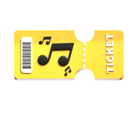 Music Ticket  3D Icon