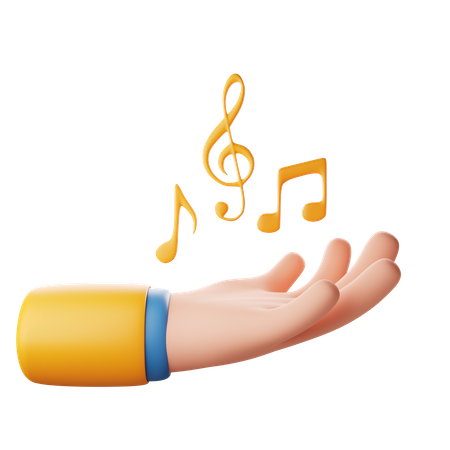 Music Tone Hand Gesture  3D Icon