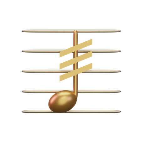 Music tremolo  3D Icon