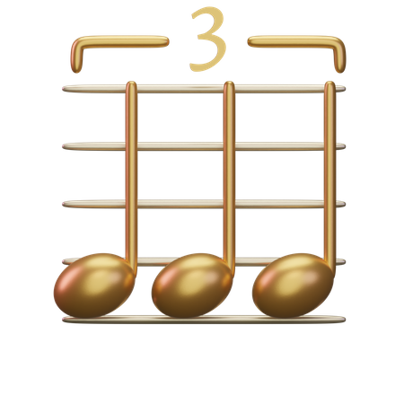 Music Triplet  3D Icon