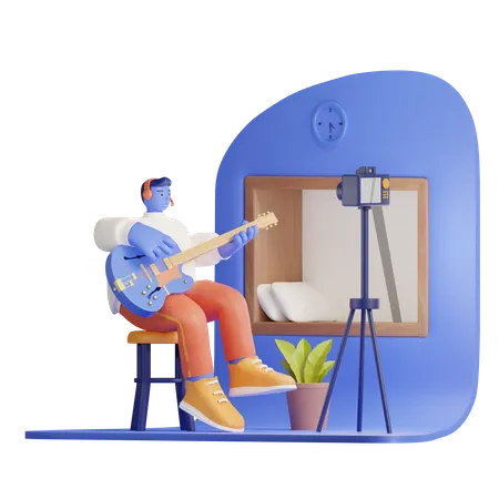 Music Vlogger  3D Illustration