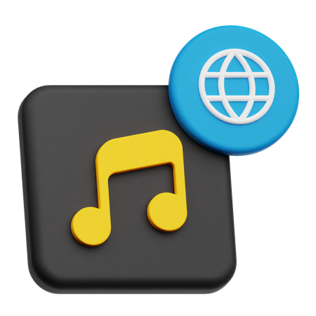 Music Website  3D Icon