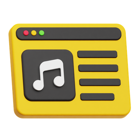 Music Website  3D Icon