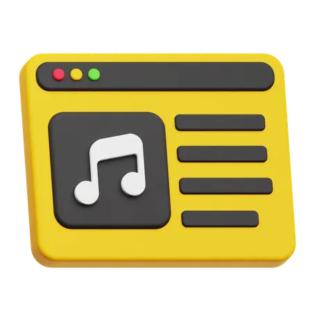 Music Website  3D Icon