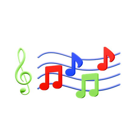 Música  3D Icon