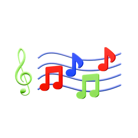 Música  3D Icon