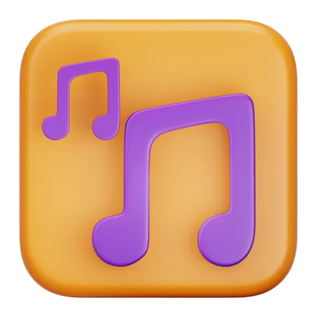 Música  3D Icon