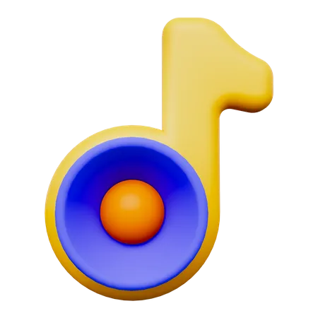 Música  3D Icon