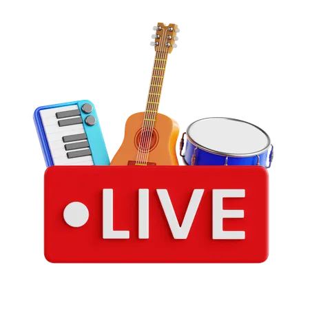 Música ao vivo  3D Icon