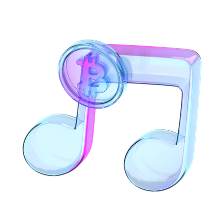 Música bitcoin  3D Icon