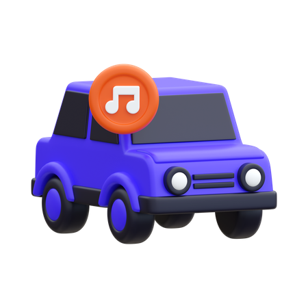 Musica de carro  3D Icon